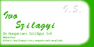 ivo szilagyi business card